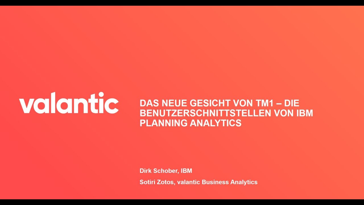 Das neue Gesicht von TM1 - Die Benutzerschnittstellen von IBM Planning Analytics