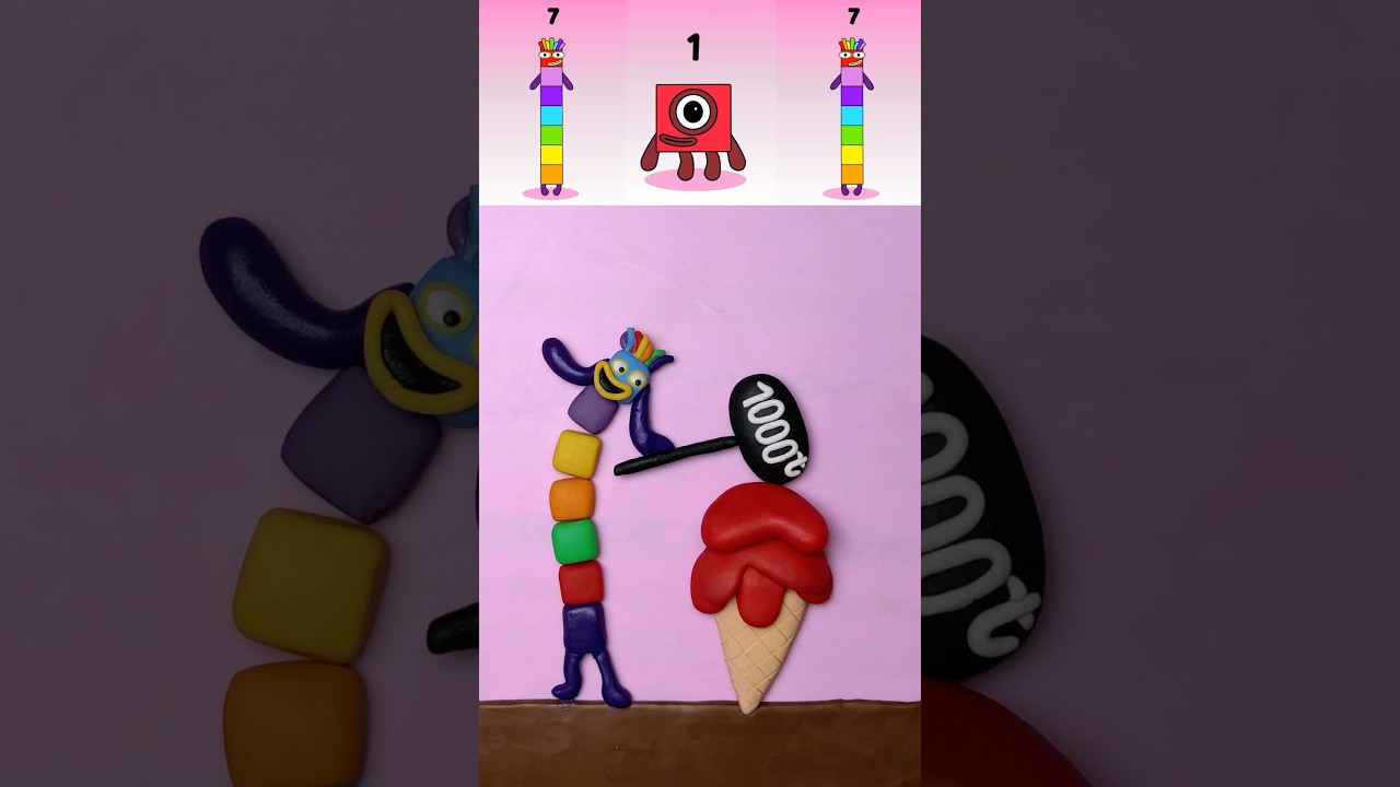 Sprunki Numberlocks 7 - He Made An Ice Cream Cone Out Of Sprunki NumberBlocks 1