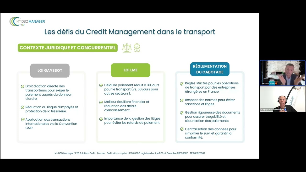 Le credit management dans le transport