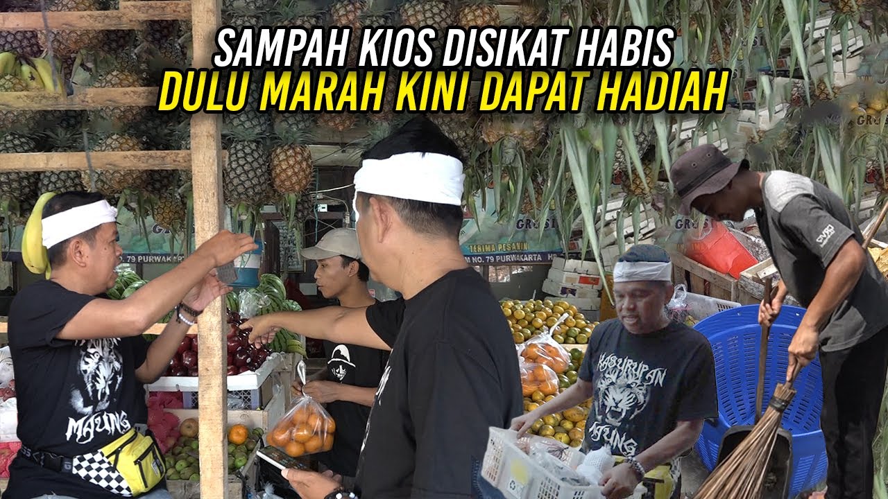 TENTENG GOL0K KANG DEDI SIKAT HABIS SAMPAH KIOS TUKANG BUAH YG PERNAH MARAH|KASIH HADIAH TMPT SAMPAH
