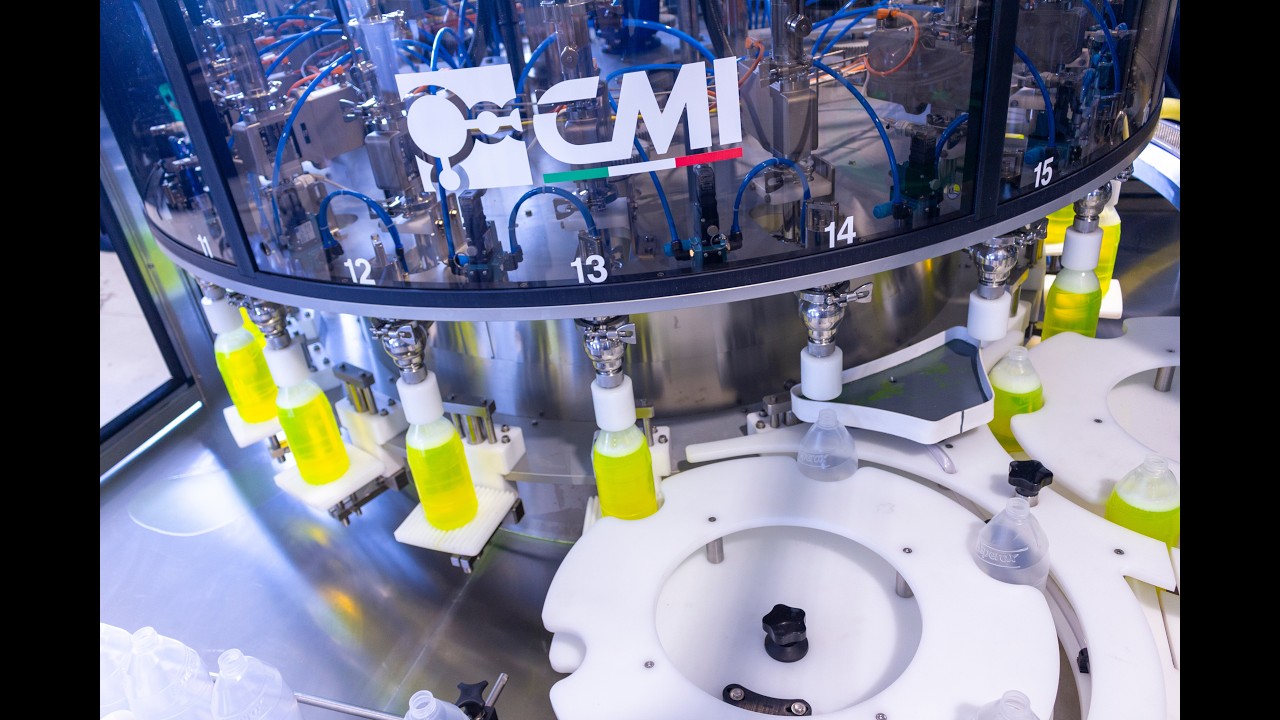 CMI Industries  Foamy detergent bottling line