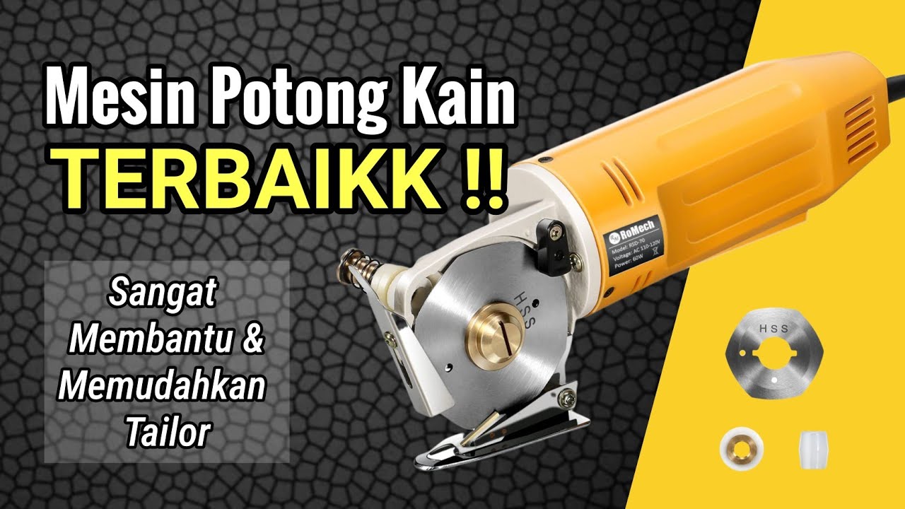 Mesin Potong Kain TERBAIK modal RM160 | Round Knife Cloth Cutter Review RSD-70