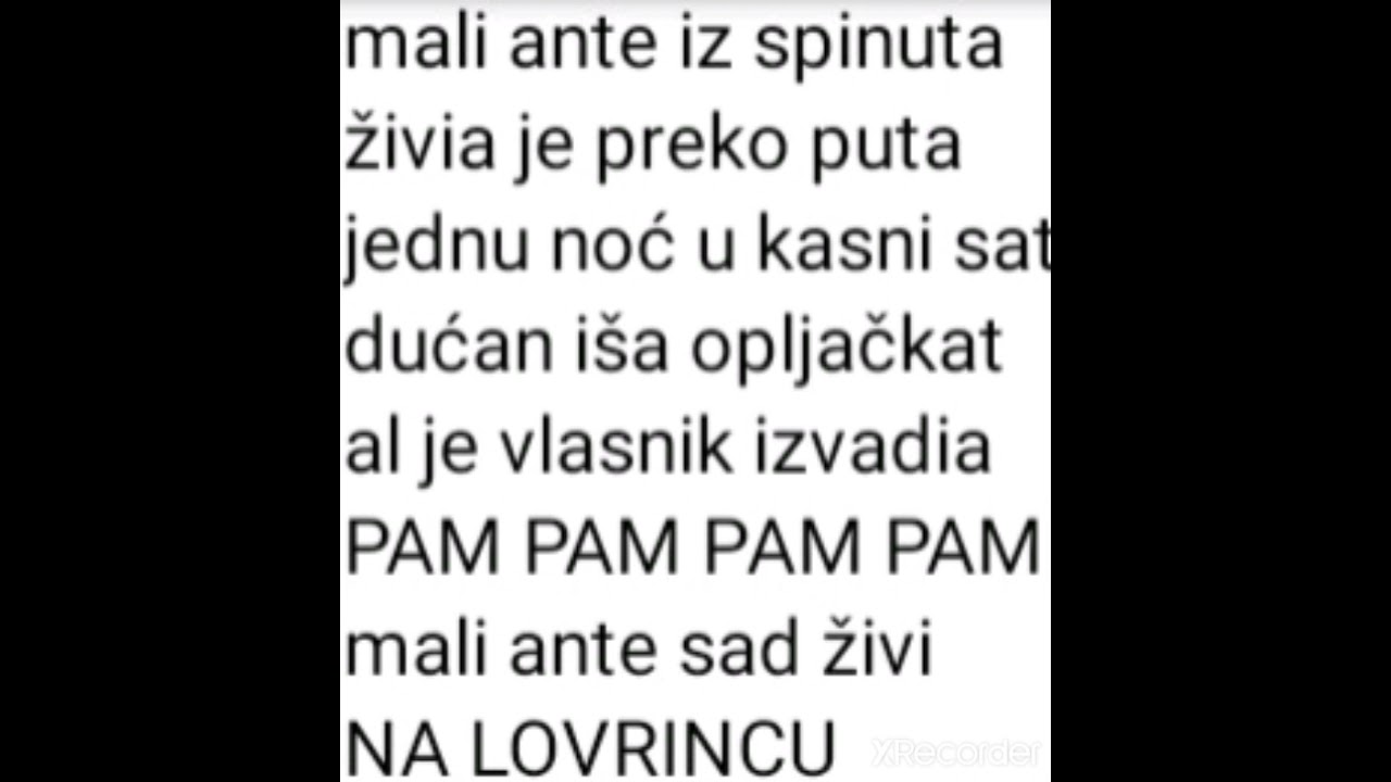 Lovrinac! Tekst!