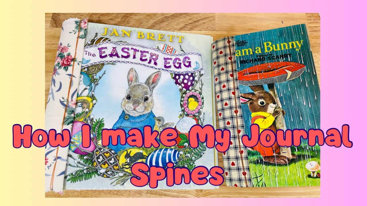 How I make A Journal Spine and how I Add Large Journal Pages…