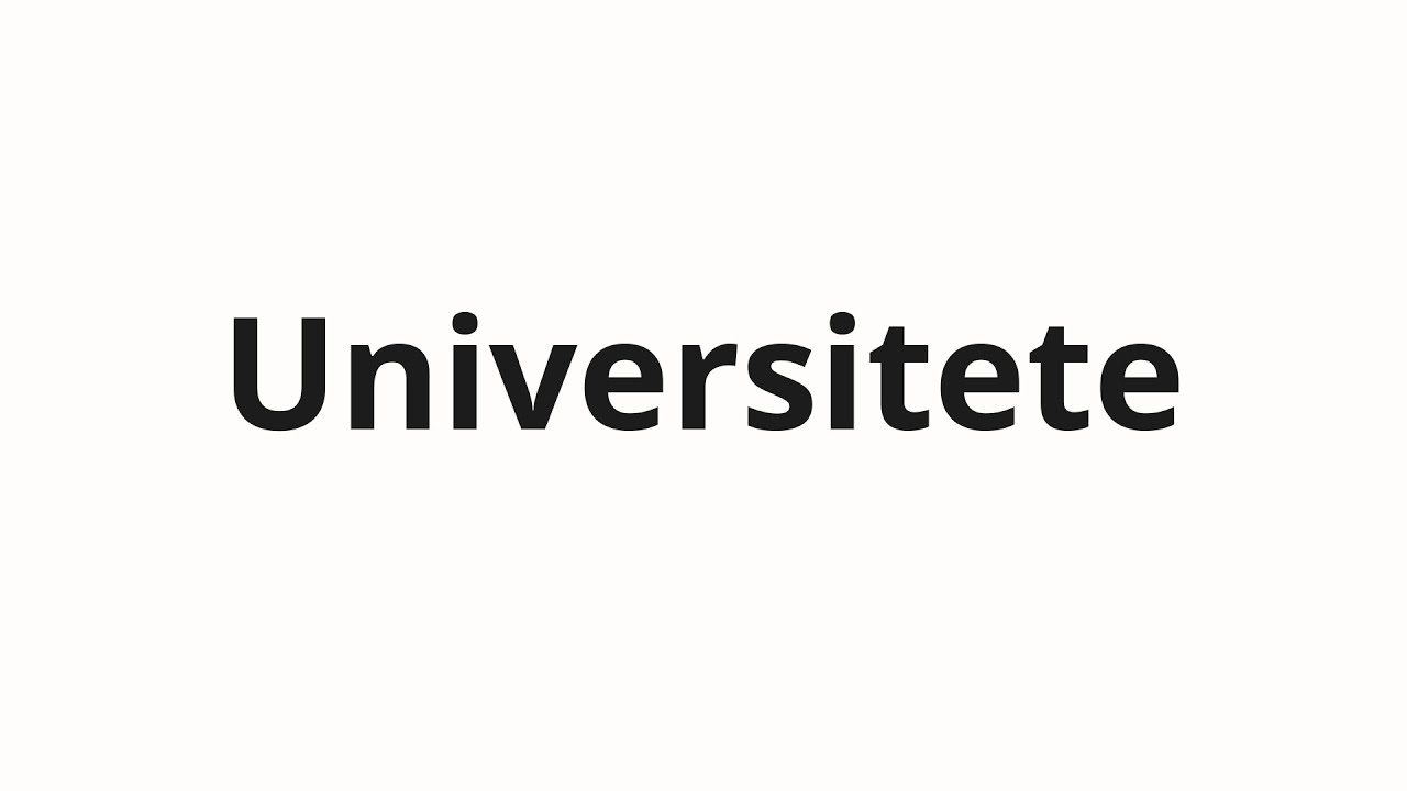 How to pronounce Universitete | Университете (University in Russian)