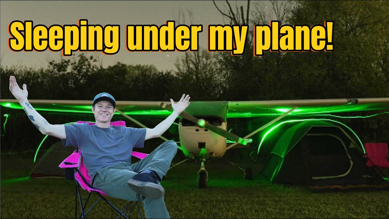 My first airplane camping trip!