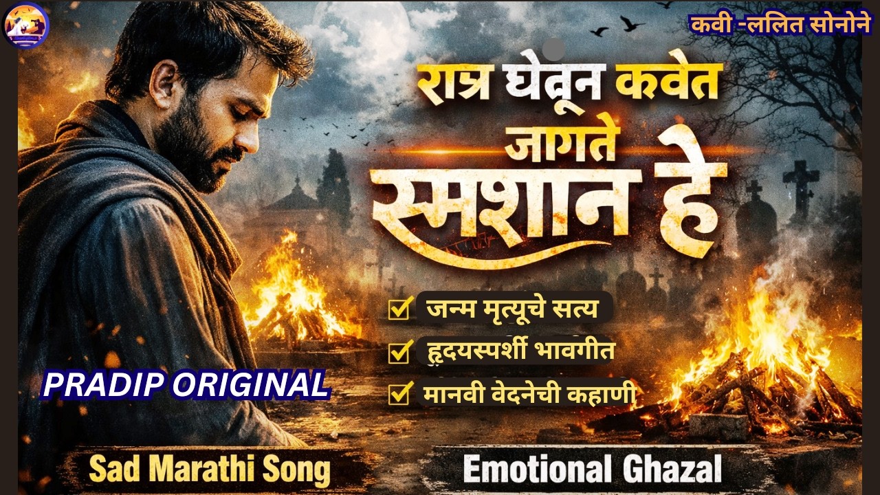 रात्र घेवून कवेत जागते स्मशान हे | हृदयस्पर्शी मराठी गीत 2026 | Sad Marathi Song | Emotional Ghazal