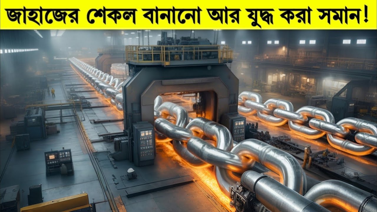 দেখুন জাহাজের একেকটা শেকল কিভাবে বানানো হয়! ভিতরের শক্তি