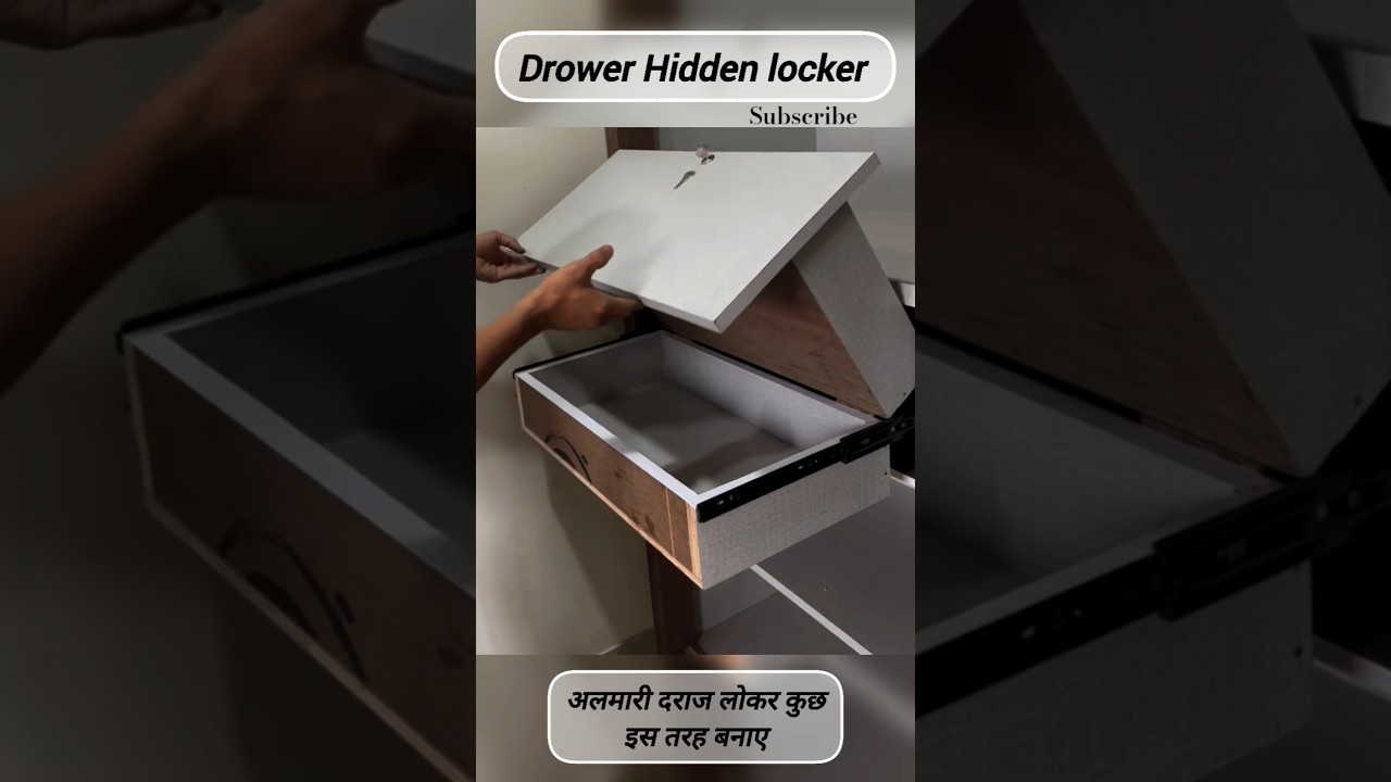 Wardrobe Drawer Hidden Locker 💯💵👌 #HiddenLocker #locker  #SecretStorage #locker #shorts #viral