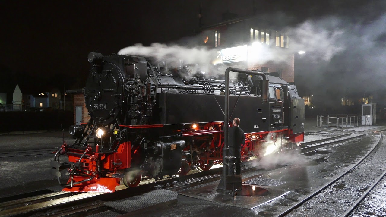HSB-Bahnhof Wernigerode bei Nacht