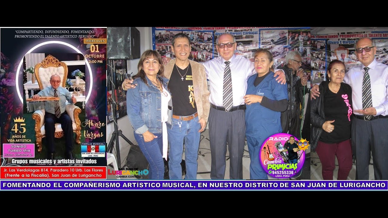 45° ANIVERSARIO ARTÍSTICO MUSICAL DE ALVARO VARGAS CARBAJAL: 