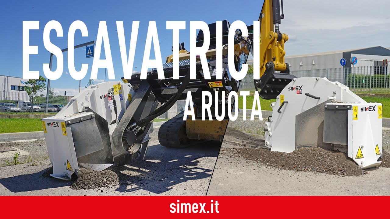 Escavatrice a ruota RWE 35/RW 350 per pale compatte ed escavatori - Minitrincea per fibra ottica