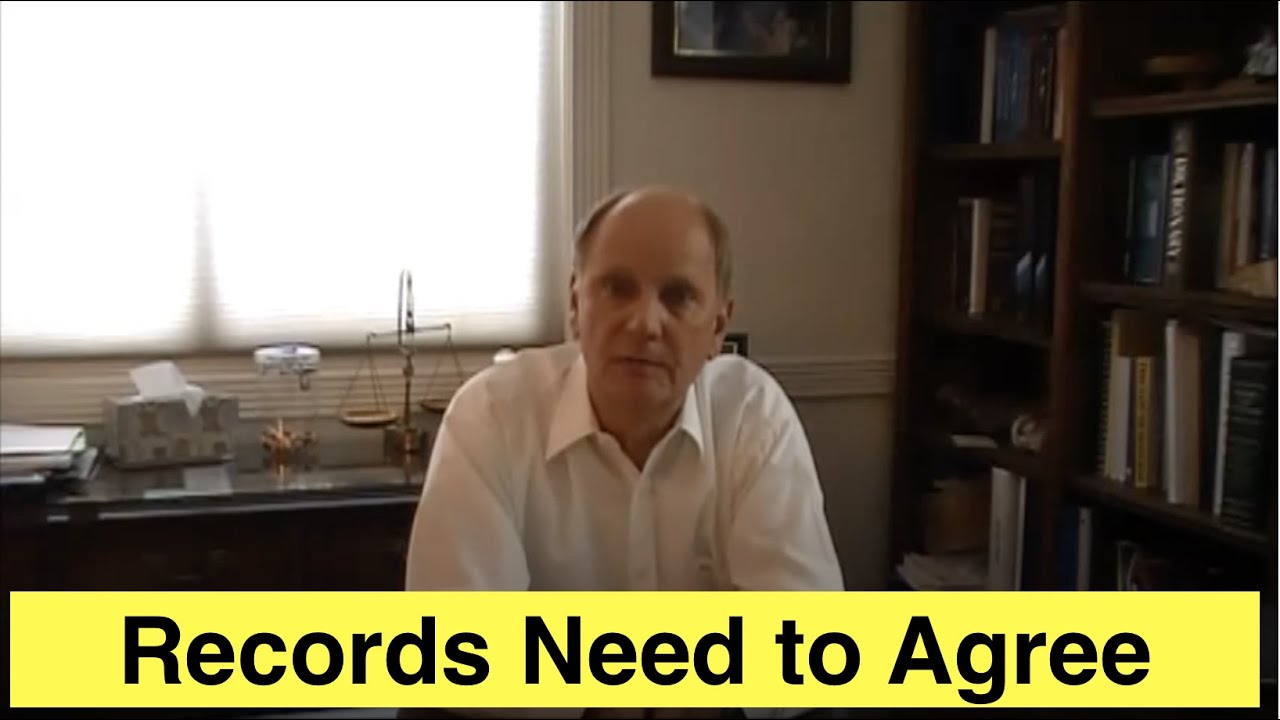 Books and Records Need to Agree