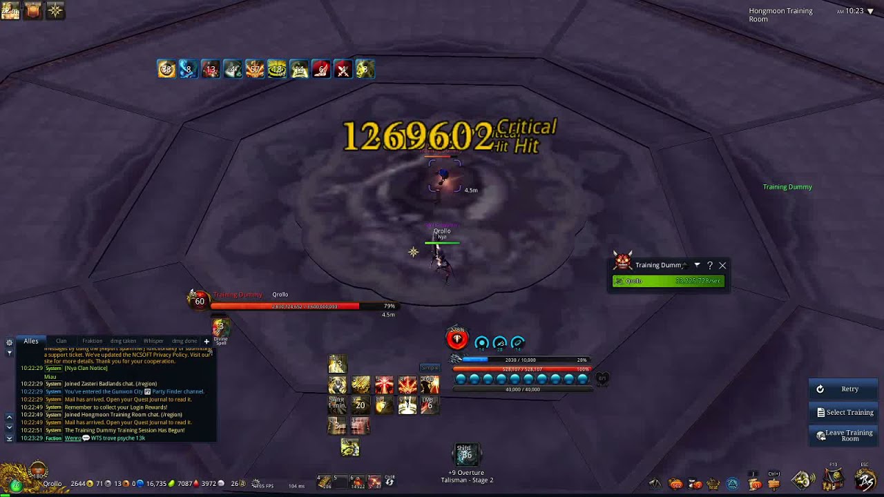 Light Zen Archer Dummy parse 30.7m dps