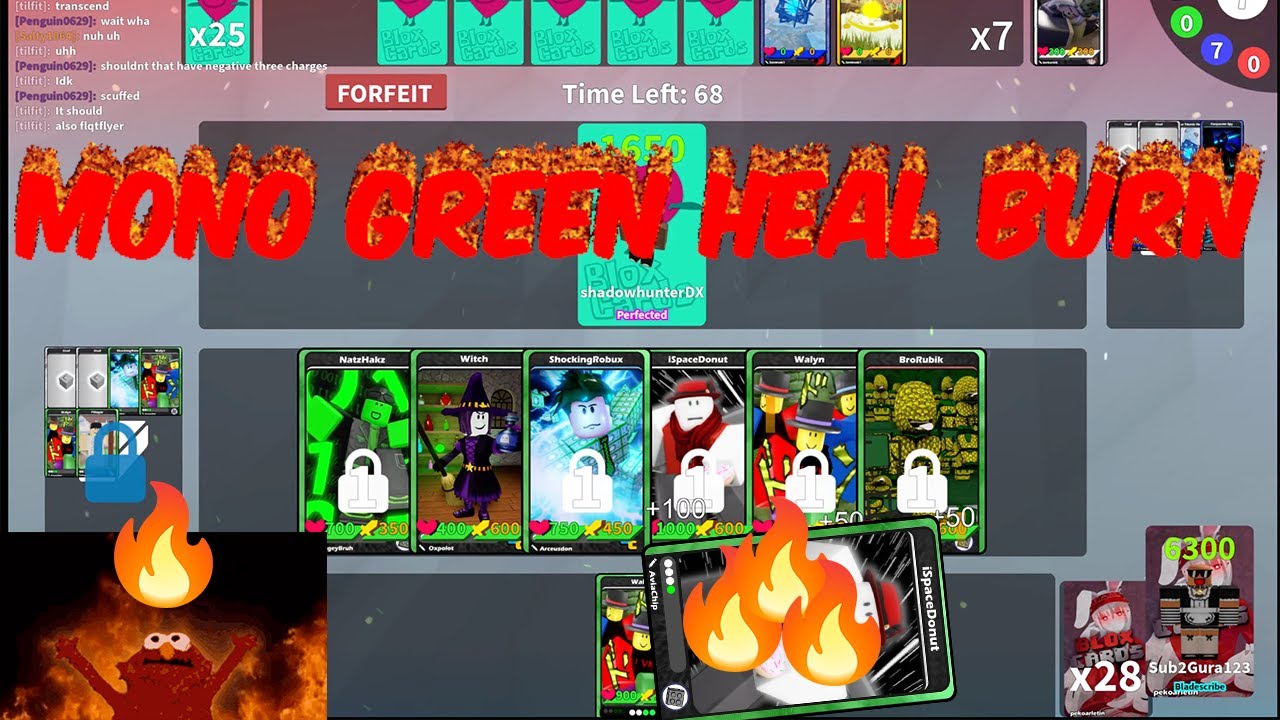 Mono Green Heal Burn (Blox Card)