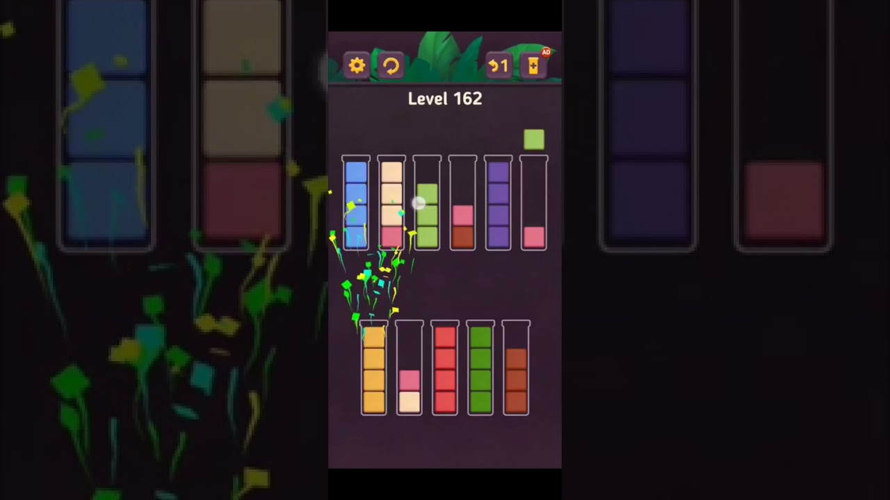 Complete Block King Sort Puzzle Level 161 to Level 164
