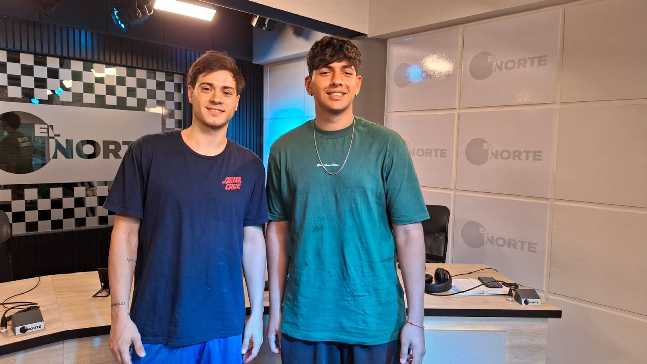 Santiago Pérez y Alexis Ortíz, basquetbolistas de Belgrano en La Deportiva