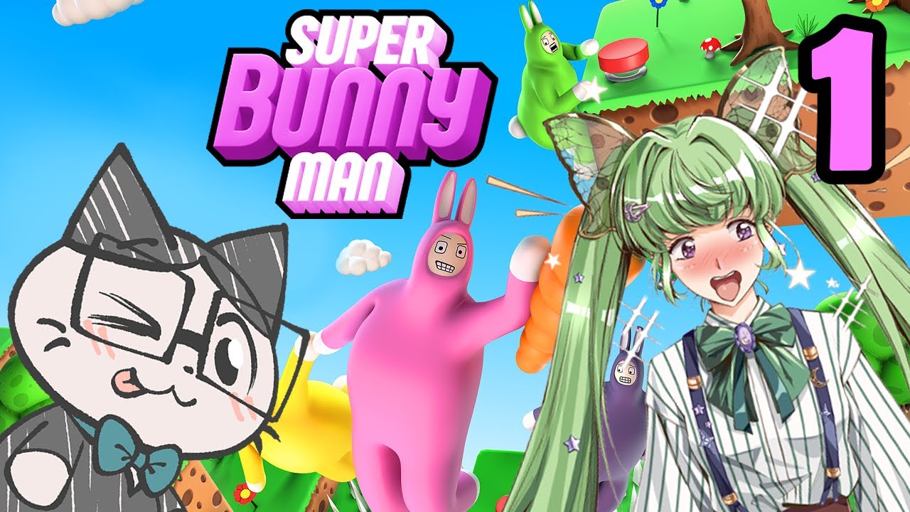 WE'RE BAD AT PLATFORMERS! | Super Bunny Man w/ Luna_Plastic | (Part 1) | Twitch Livestream | Vtuber