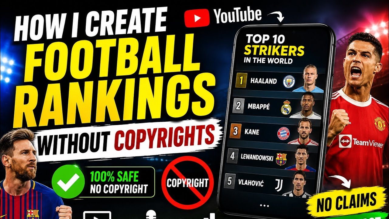 How to create football Ranking videos without copyrights from YouTube #football #shorts