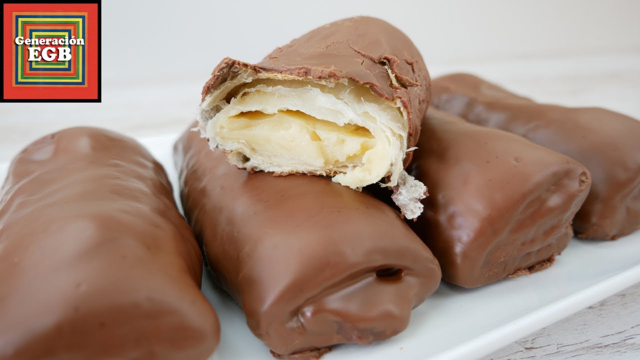 Estas son las CAÑAS DE CHOCOLATE RELLENAS DE CREMA que se comían en la EGB, ¿os acordáis?