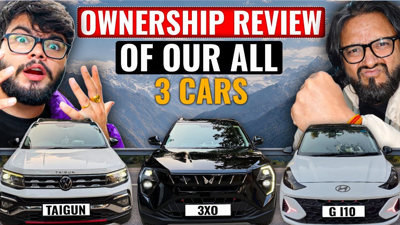 Ownership Review of our all 3 cars 🚀Taigun Gt | Xuv 3xo Diesel | Grand i10 nios 