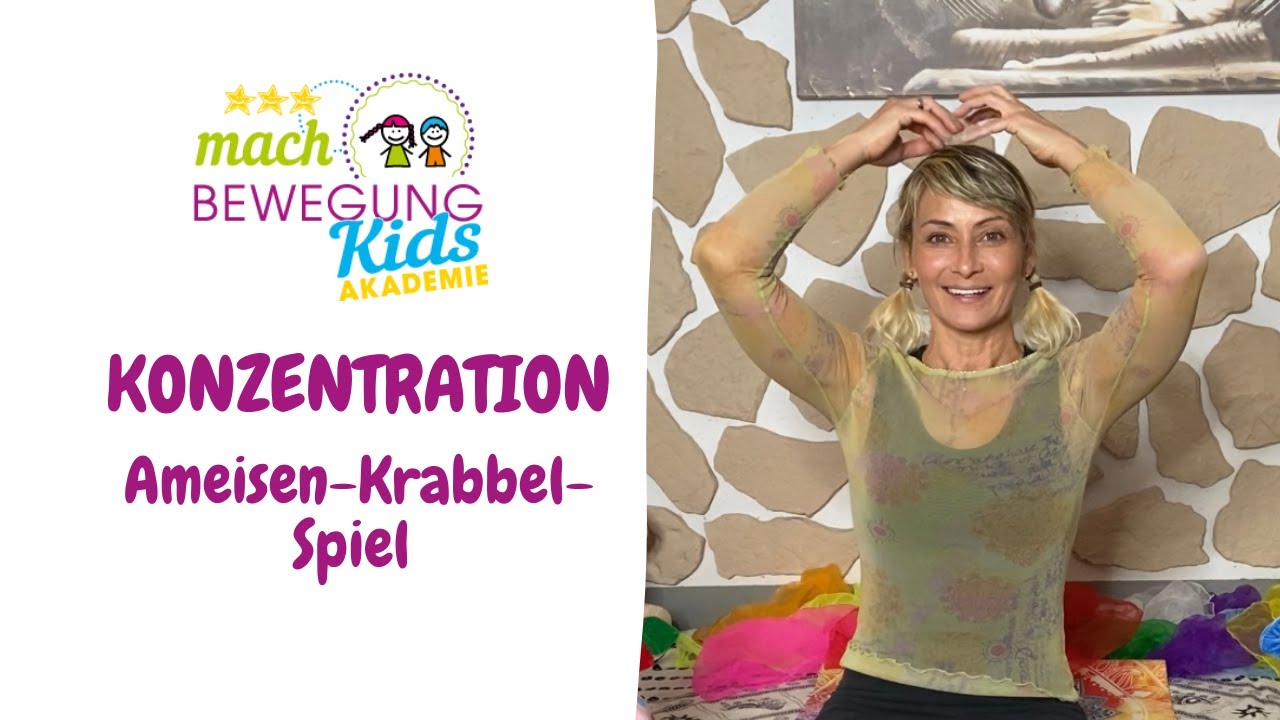 Konzentrationsspiel für Kinder || Ameisen-Krabbel-Spiel || machBewegung Kids Akademie ManuelaYogela