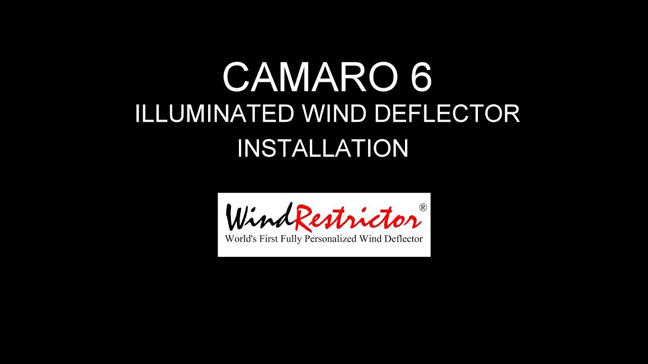Camaro 6 Convertible Illuminated Windrestrictor® Installation