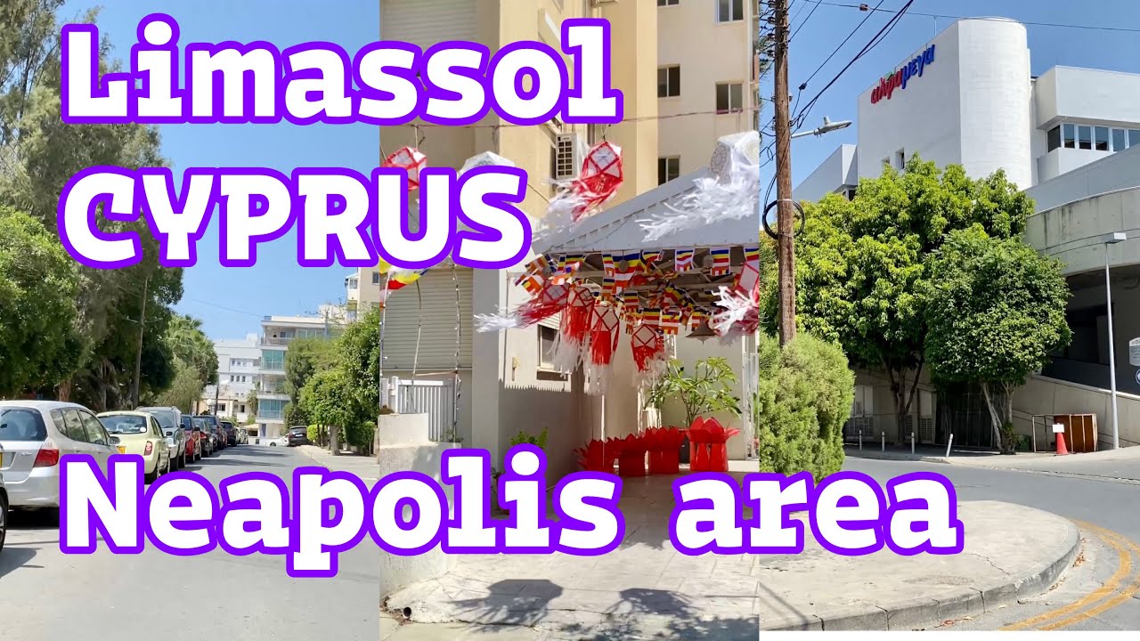 Limassol walk in residential area in Neapolis, Cyprus