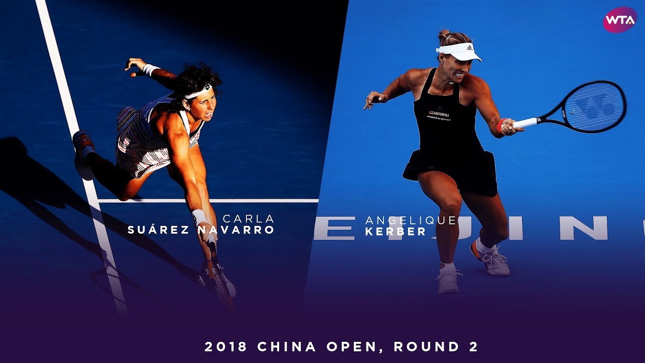 Carla Suàrez Navarro vs. Angelique Kerber | 2018 China Open Second Round | WTA Highlights