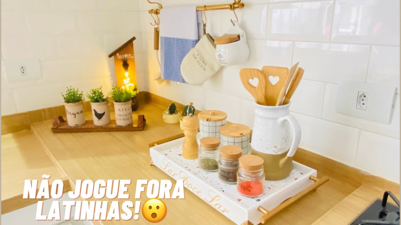 DECORAÇÃO COM LATAS QUE VÃO PARAR NO LIXO IDEIAS FÁCEIS E BARATAS PARA CASA