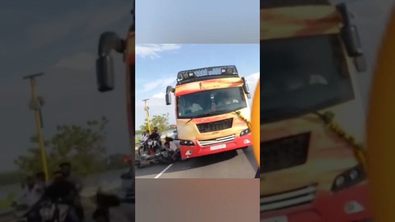 👉 Actor Vijay Rally &ndash; Two Bikes Slip After Touching Each Other | Karur Rally 2025