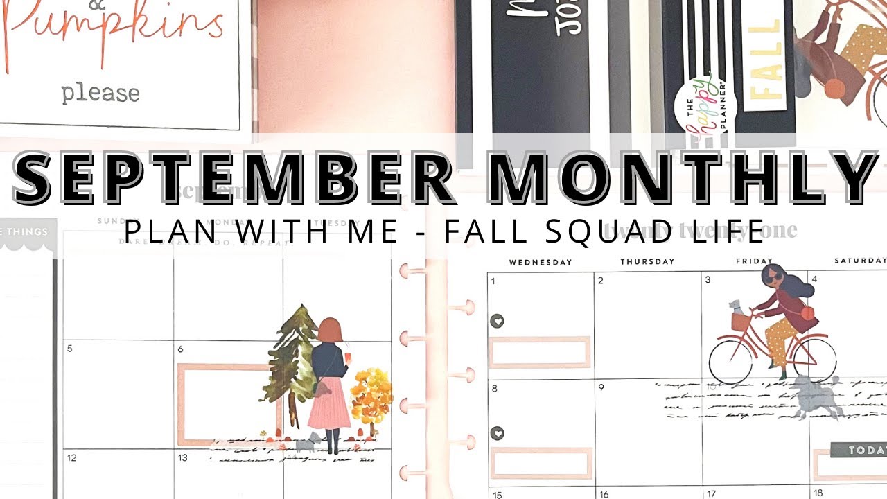 SEPTEMBER MONTHLY PLAN WITH ME | CLASSIC HAPPY PLANNER | FALL SQUAD LIFE