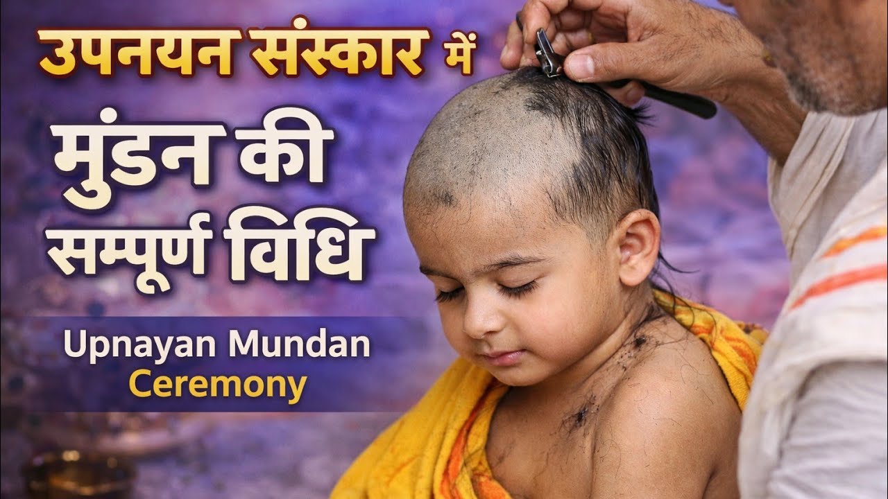 उपनयन संस्कार में मुंडन की संपूर्ण विधि | Upnayan Mundan Ceremony | Hindu Ritual