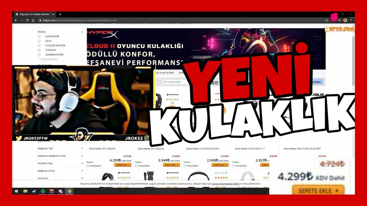 JrokezFTW | İTOPYA'DAN YENİ 4000TL DEĞERİNDE KULAKLIK ALIYOR