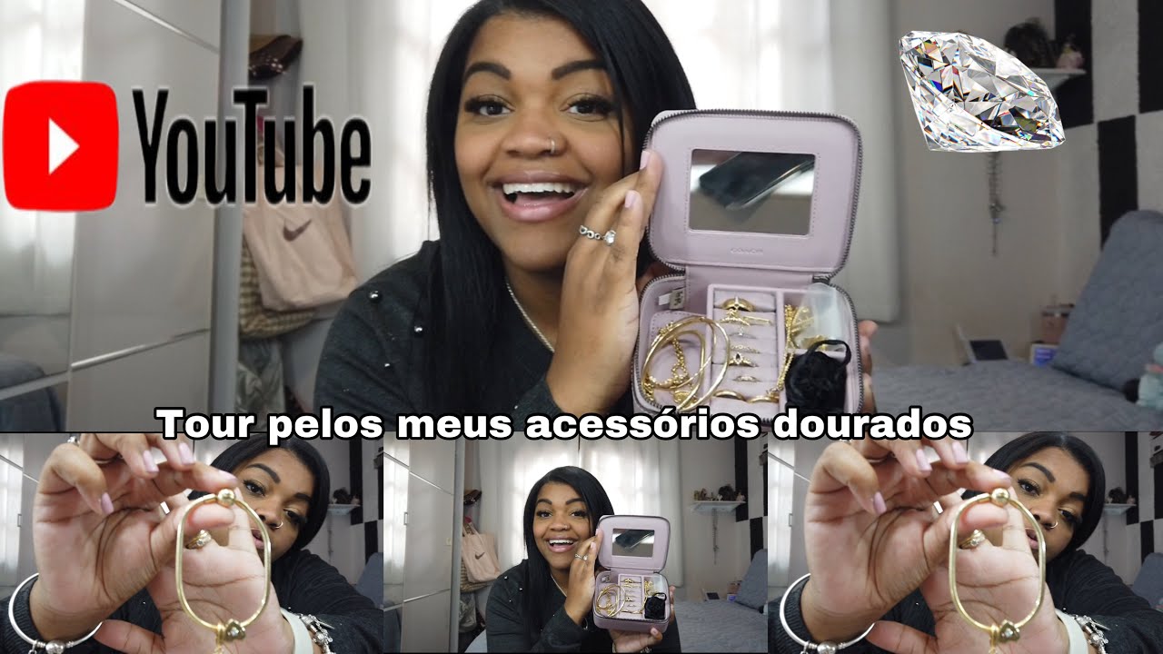 Tour pelos meus acessorios dourado