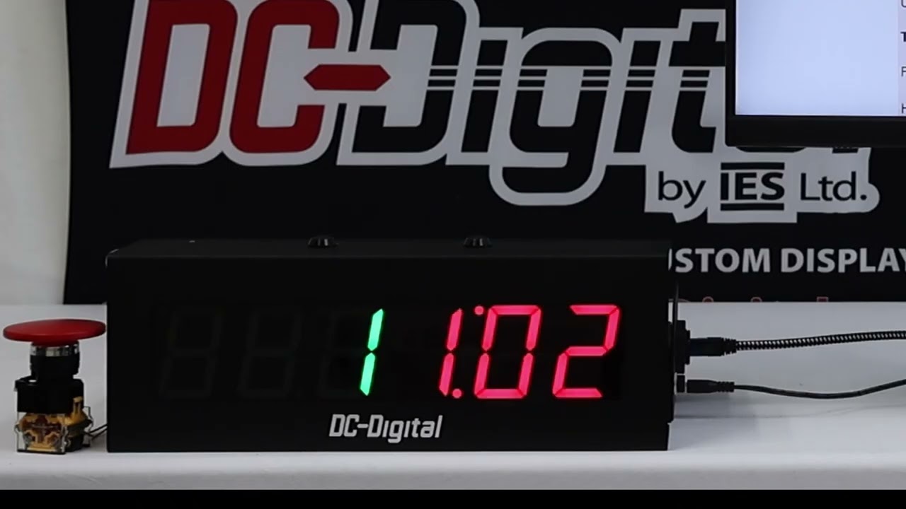 Drive-Thru Traffic & Service Speed w/ 6-Digit LED Counter - DC-256C-T-UP-PNUEMATIC-PKG-DRIVE-THRU