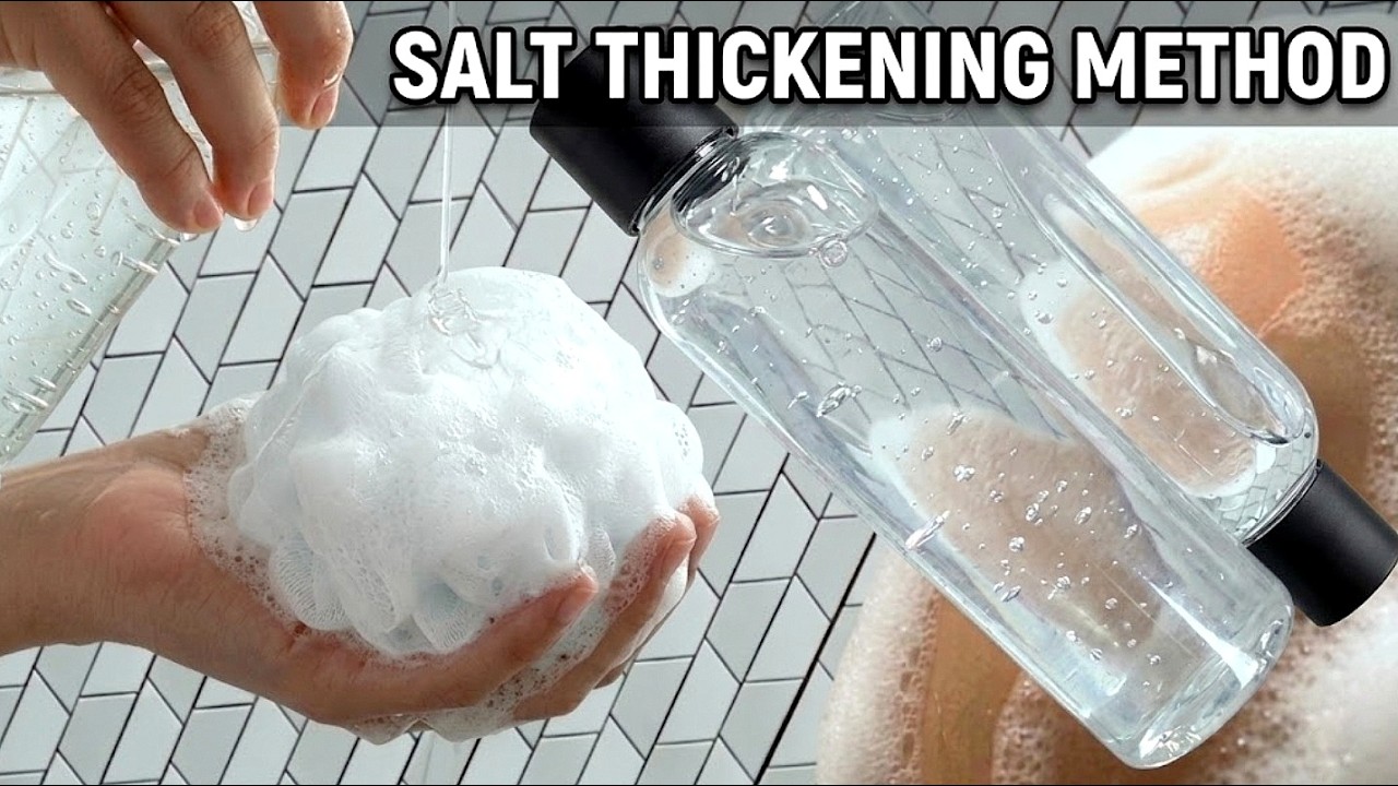 Easy Salt Thickening Method for Transparent Face & Body Wash | Rich Lather