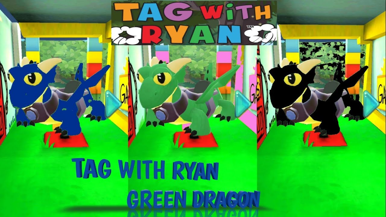 Tag with Ryan - Black, Green, Dark Blue Dragon GamePlay with Stealth Ninja Ryan !!!!