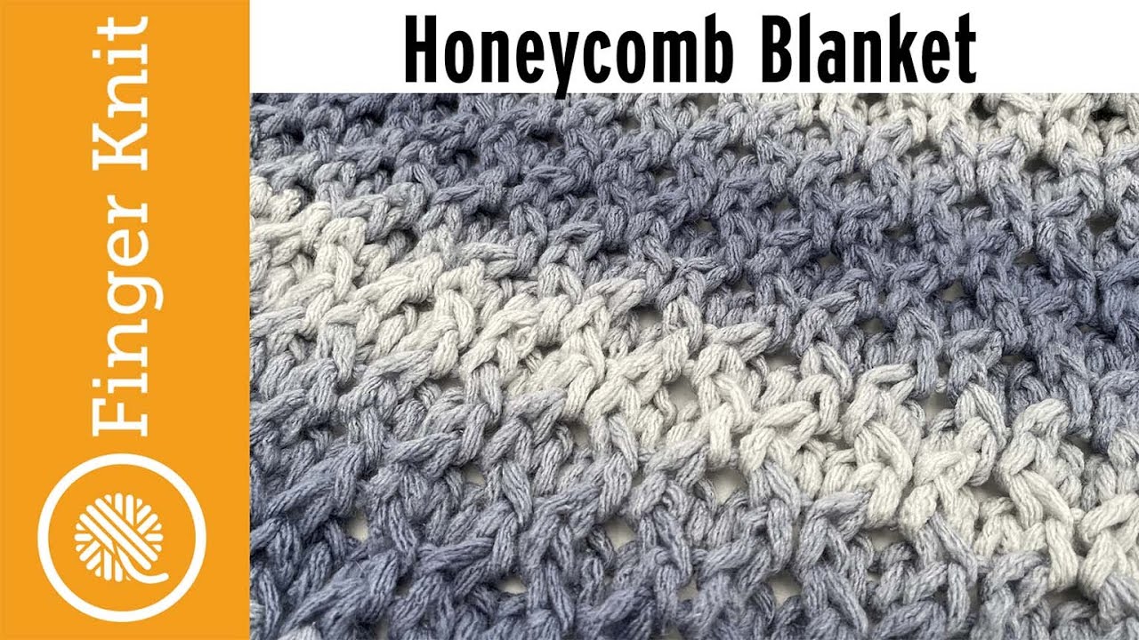 Finger Knit | Honeycomb Blanket with Loops yarn