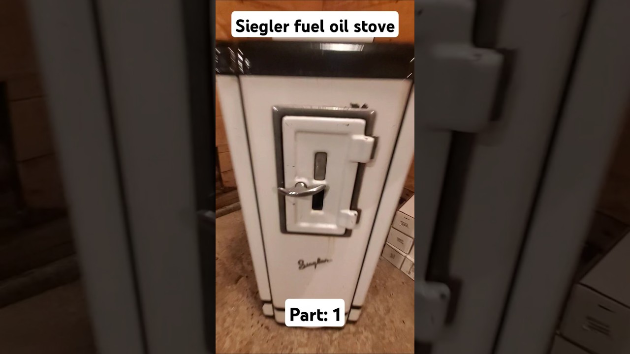 Siegler fuel oil stove install part: 1 #vintage #garage #woodstove #heating #renovation