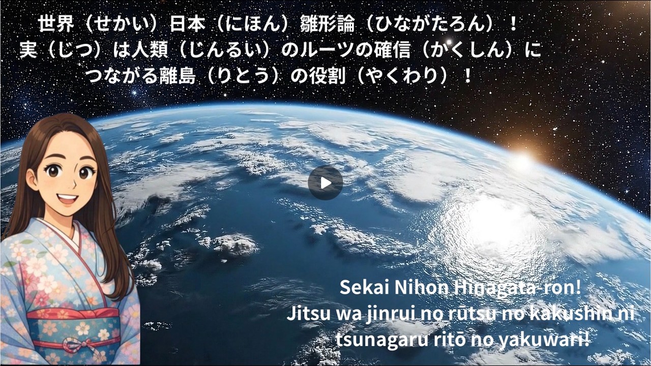 世界日本雛形論！実は人類のルーツの確信につながる離島の役割！The role of remote islands that may reveal the roots of humanity.