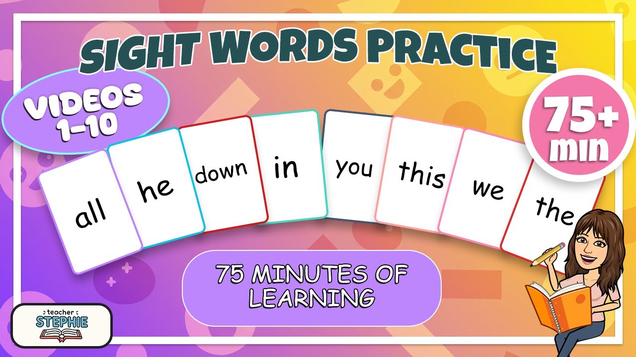 Sight Word Stories Mega Compilation – Dolch/Fry Practice for Kids (Videos 1–10)