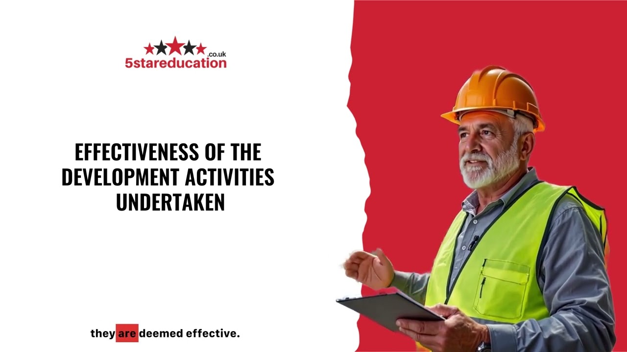 Level 6 NVQ CCOM - EFFECTIVENESS OF THE DEVELOPMENT ACTIVITIES UNDERTAKEN