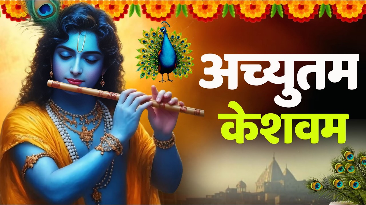 ACHYUTAM KESHAVAM KRISHNA DAMODARAM | VERY BEAUTIFUL BHAJAN | POPULAR KRISHNA BHAJAN #krishnabhajan