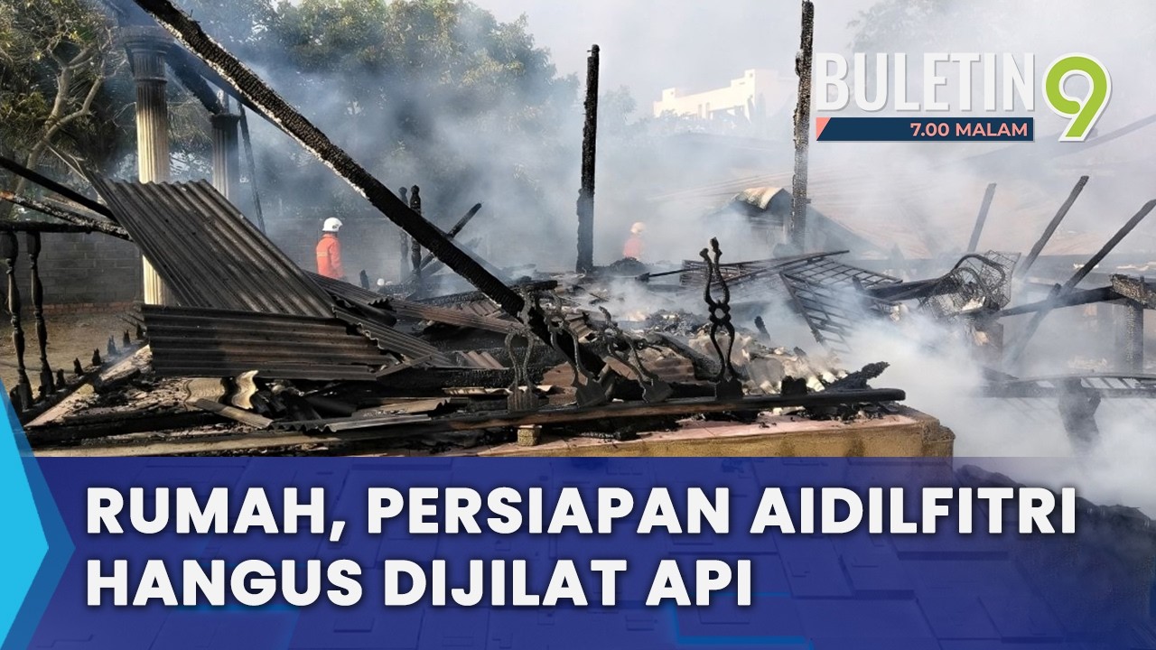 Rumah Terbakar, Suami Isteri Beraya Sehelai Sepinggang (B9)