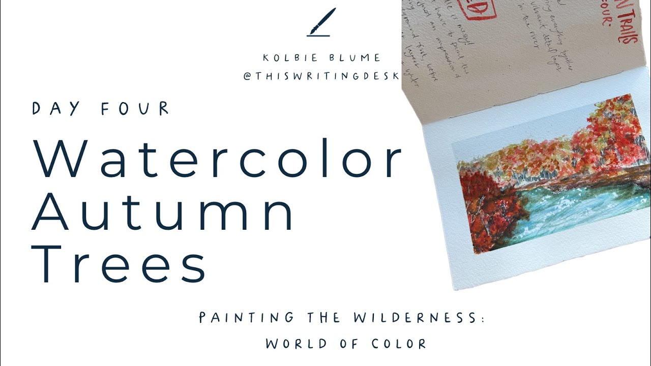 Watercolor Autumn Trees | Autumn Trails | 10-Day Challenge, Day 4