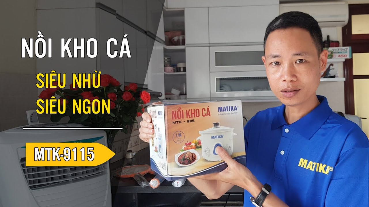 Nồi kho cá siêu nhừ, nồi nấu chậm siêu tiện lợi: Nồi kho cá Matika MTK-9115 1,5L