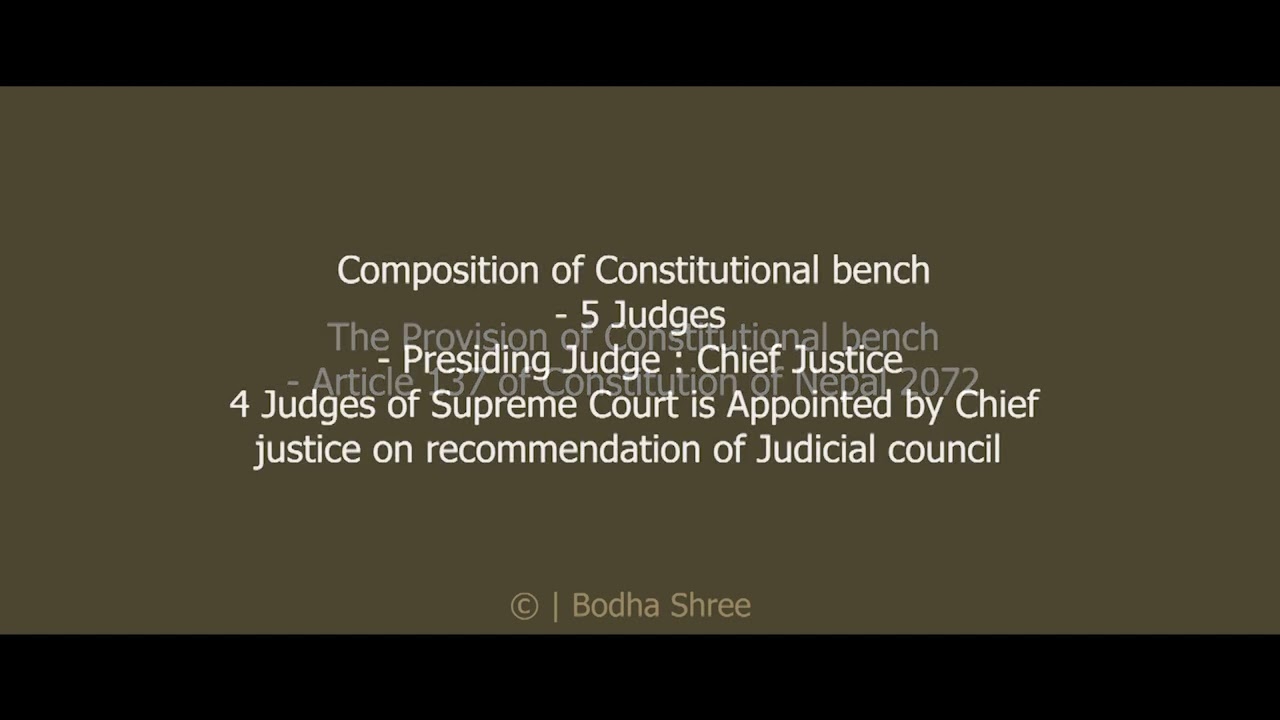 constitutional bench