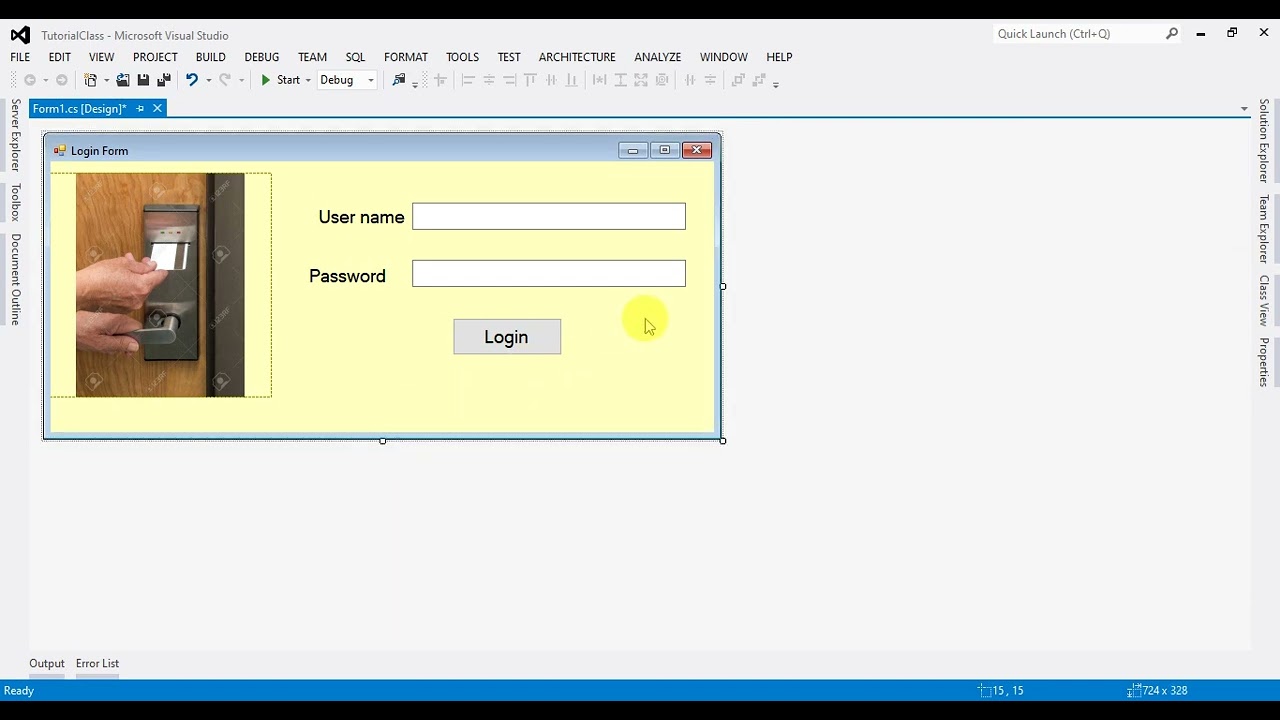 Tutorial 1  How to create a login system using SQL server database with C#