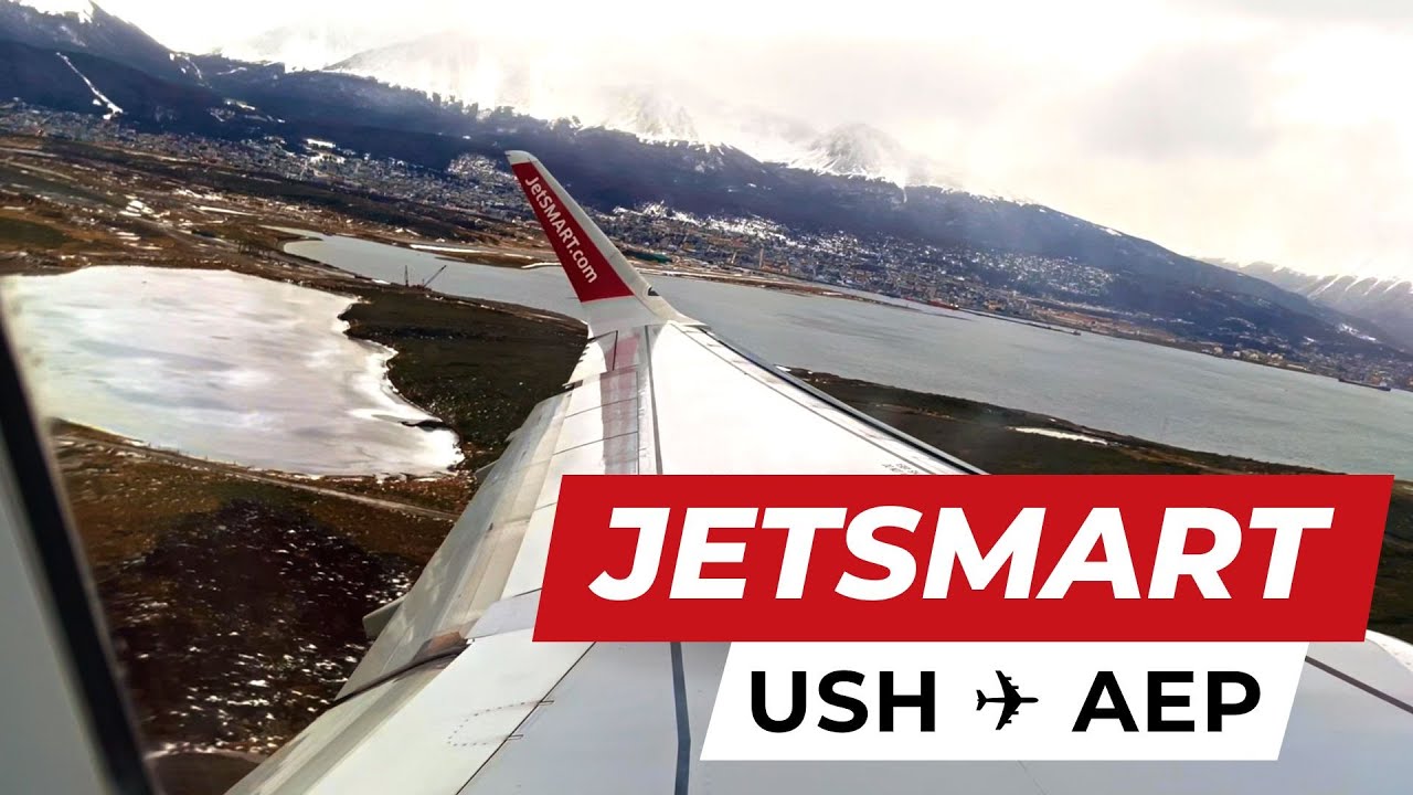 JetSmart Argentina A320 Cloudy Takeoff  ✈ Ushuaia to Buenos Aires